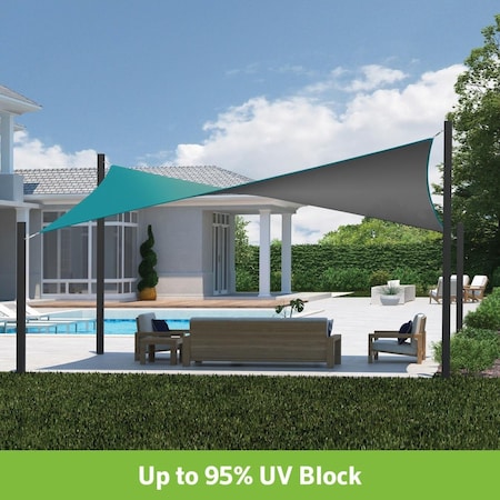 Coolaroo 12 x 8 ft. Dual Shade Rectangle Sail Kit, Maldives 481889