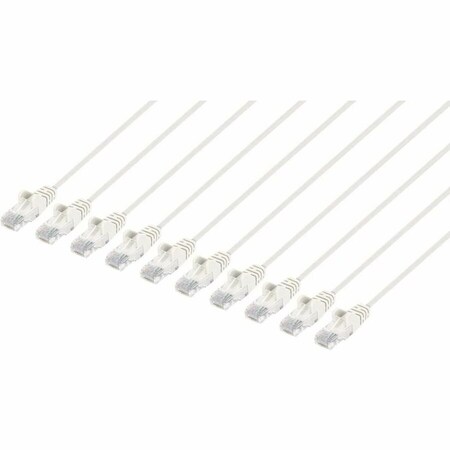 Intellinet Network Solutions CAT6 U/UTP SLIM NETWORK PATCH CABLE, 14 FT., WHITE, 10-PACK, 10PK 744317