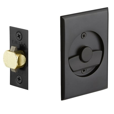 Emtek Pocket Door Locks Privacy Flat Black 2015US19