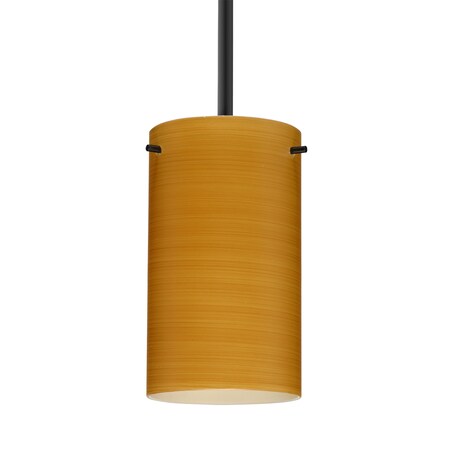 Besa Lighting Besa Stilo 7 Stem Pendant, Oak, Black Finish, 1x 40W MAX E12 Base 1TT-4404OK-BK
