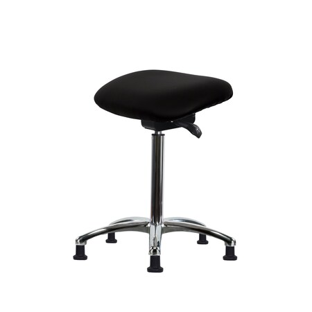 Blue Ridge Ergonomics Class 100 Clean Room/ESD Sit-Stand - Standing Height with ESD Stationary Glides in ESD Black Vinyl ECR-VSTSS-CR-NF-EG-ESDBLK