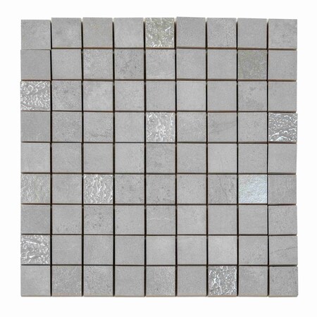 Apollo Tile Gray 12.4 in x 12.4 in Ceramic Matte Floor and Wall Mosaic Tile 10.68 sqft/case, 10PK AURIGRIMOS