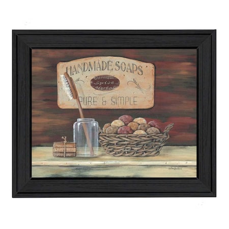 Homeroots Handmade Soaps 1 Black Framed Print Bathroom Wall Art 404708