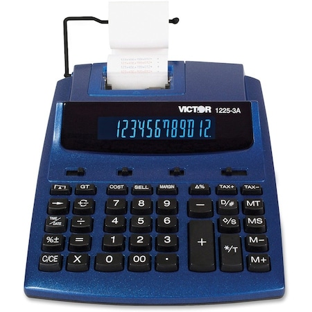 Victor Technology Desktop Calculator, Ink Roller, 12 Digits 1225-3A