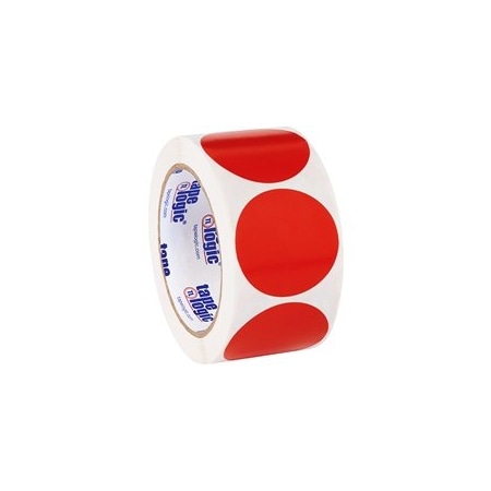 Bubblefast 2'' Red Inventory Circle Labels BFDL613A