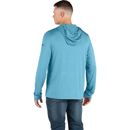 Berne Mens 2XL Heathered Blue Jay Long Sleeve Hooded UPF Sun Shirt SH13HBLJR520