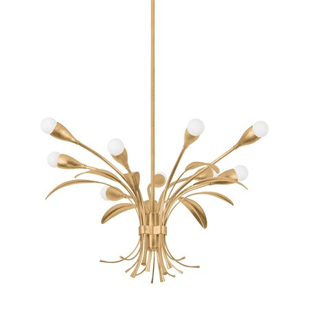 Hudson Valley Lighting Bilston 28 in. Chandelier Vintage Gold Leaf 1909-VGL