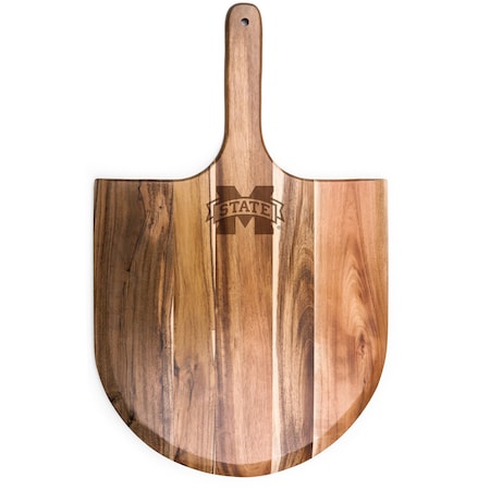 Picnic Time Family Of Brands NCAA Mississippi State Bulldogs Acacia Wood Pizza Peel - Serving Pizza Paddle 891-00-512-383-0