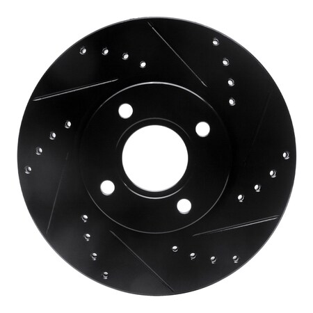 Dynamic Friction Co DFC Brake Rotor - Drilled and Slotted - Black 633-54075R