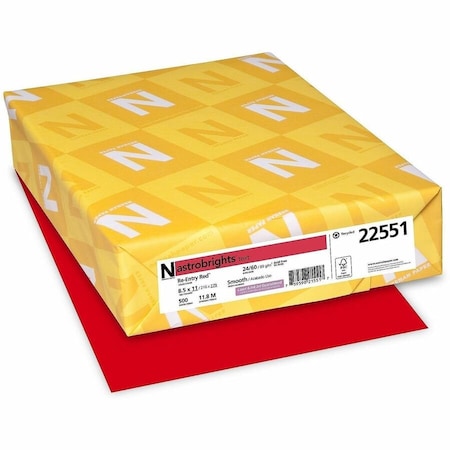 Wausau Colored Paper - Neenah - Re-Entry Red - 8-1/2" x 11" - 24 lb. - 500 Sheets 22551