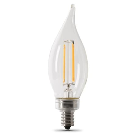 Feit Electric LED Light Bulb, Bent Tip Lamp, 100 W Equivalent, E12 Candelabra Lamp Base, Dimmable, 2PK BPCFC100950CAFIL/