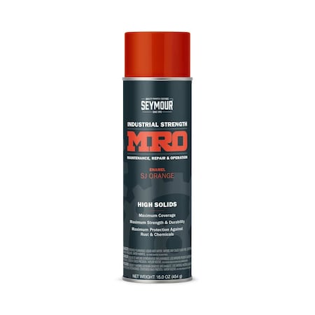 Seymour Midwest MRO Industrial High-Solids Spray Paint, SJ Orange, 16 oz, 3PK 6201432-3