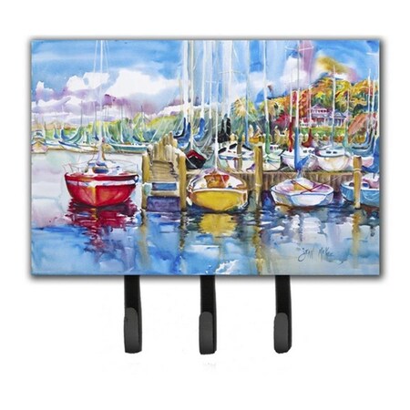 Carolines Treasures Paradise Yacht Club Sailboats Leash and Key Holder JMK1063TH68
