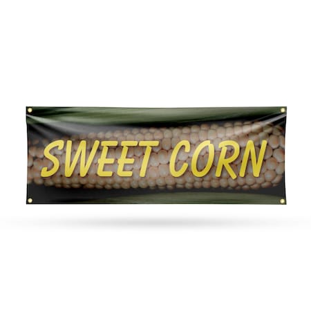 Signmission Sweet Corn, 18 Inch x 48 Inch, Vinyl Banner B-30876