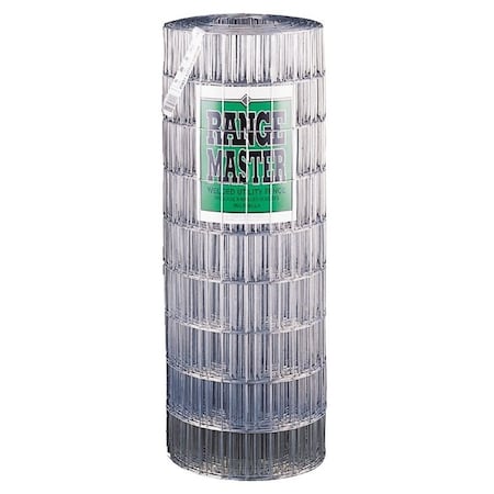 Rangemaster Welded Utility Fence, 50 ft L, 48 in H, 2 x 4 in Mesh, 14 Gauge, Galvanized 7753