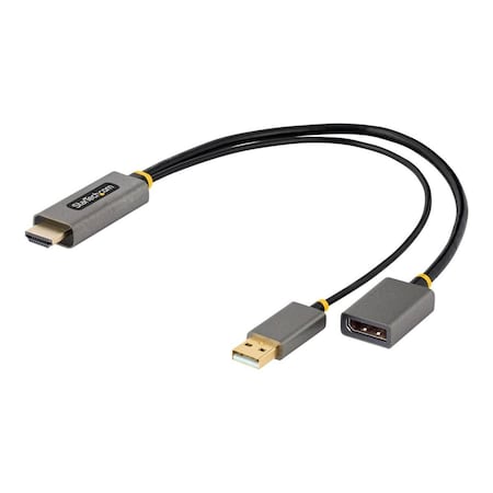 Ezgeneration 1 ft. 4K HDMI 2.0 to DisplayPort 1.2 HDR Adapter Converter, Black EZ3452400