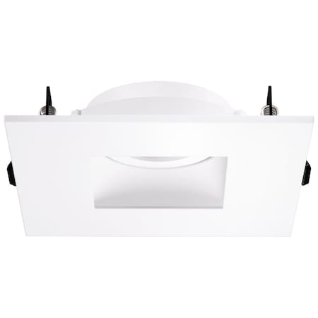 Elco Lighting Pex 4in Canless Square Adjustable Gimbal, Black with White Trim EKCL4227W