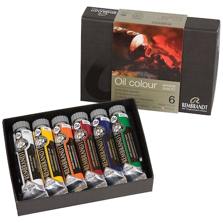 Rembrandt Oil Color Starter Set, 15mL, 6-Color Set 1822306