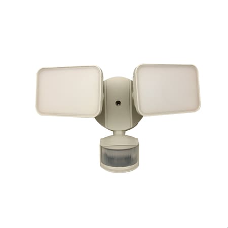 Maxlite SECURITY LIGHT 2 HEAD WITH PHOTOCELL AND PIR SENSOR, WHITE FINISH MSL2HW