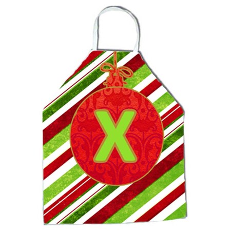 Carolines Treasures Christmas Oranment Holiday Initial Letter x Apron CJ1039-XAPRON