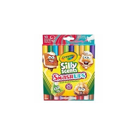 Crayola Silly Scents Smash Up Dual Ended Markers, Broad Tip, Assorted, 10PK 58-8342
