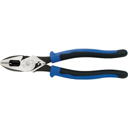 Klein Tools 9 1/2 in 2000(TM) Linemans Plier High Leverage w/ Fish Tape Puller, Wire Crimper, Steel J2000-9NECRTP