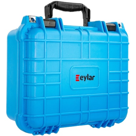 Eylar Compact 13.37in Gear Hard Case Waterproof w/ Foam Neon Blue SA00001-NBLU