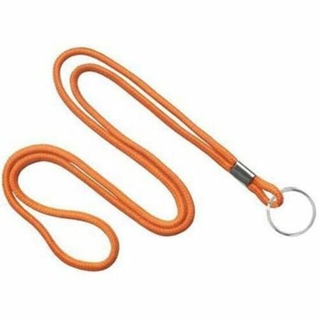 Brady LANYARD STANDARD, ORANGE, ROUND WOVEN LANYARD W/NICKEL PLATED STEEL, SPLIT RING 2135-3105