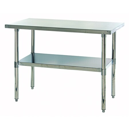 Quantum Storage Systems STAINLESS STEEL TABLE W / UNDERSHELF 24X48X34 SST-2448U