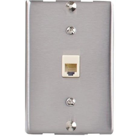 Zenith Wall Phone Jack, Silver TW1001WPS