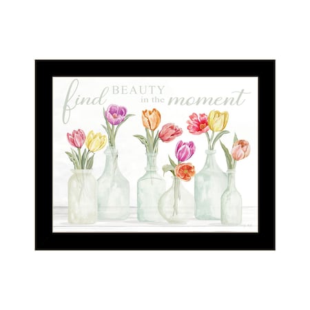 Homeroots FIND BEAUTY IN THE MOMENT Black Framed Print Wall Art 529720