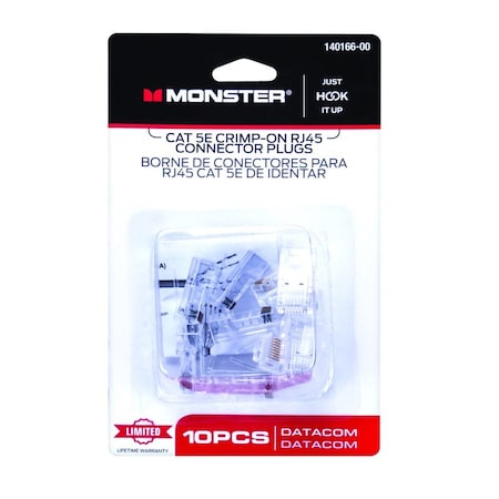 Monster Cable Just Hook It Up RJ-45 Modular Plugs, 10PK 140166-00