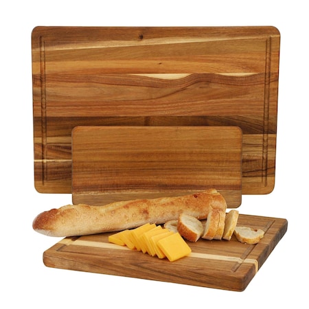 Megachef 3 Piece Acacia Wood Cutting, Prep and Serving Boards 750122194M