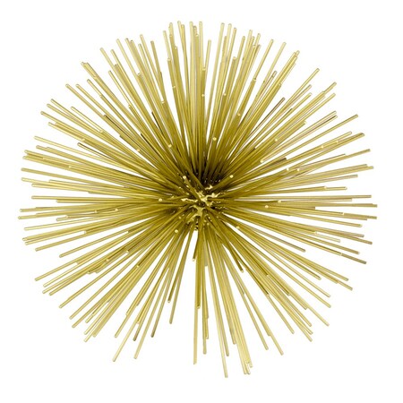 Homeroots 10" Antique Gold Finish Large Urchin Sphere 354740