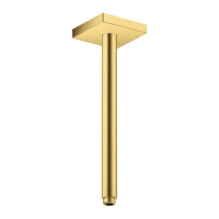Axor ShowerSolutions Extension Pipe for Ceiling Mount Square, 12" in Brushed Gold Optic 26438251