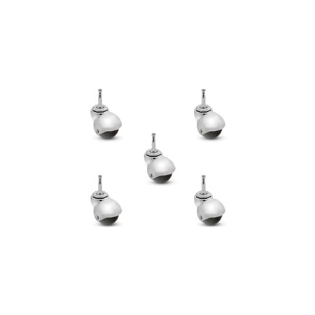 Shepherd Hardware Set of 5; 2'' Spherical Ball Caster, 5/16'' x 1-1/2'' Grip Ring Stem Caster, 5PK PBH20302BC-3ED-5