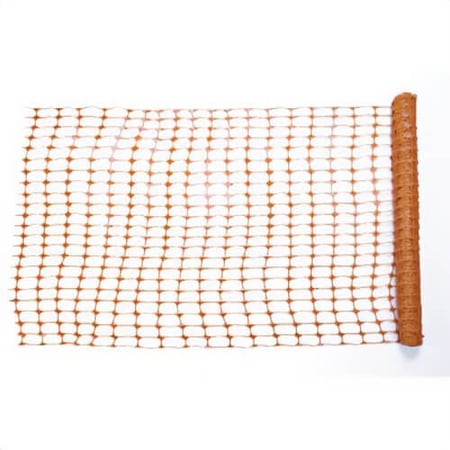 Mutual Flat Warning Barrier Fence, 50 ft L x 4 ft H, Plastic, Orange 14993-0-50