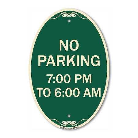 Signmission No Parking 7-00 Am to 6-00 Pm, 12 Inch X 18 Inch ...