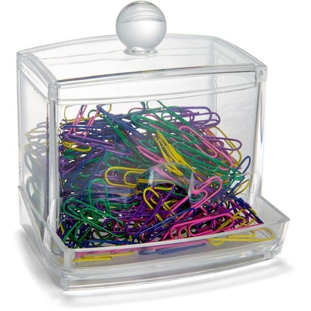 Officemate Self-Dispensing Paper Clip Holder, Clear 93697