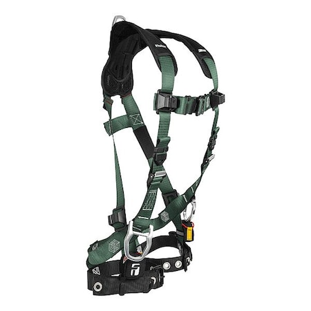 Falltech Full Body Harness, XS, 420 lb, Quick-Connect Chest/ Tongue Leg Straps, Back, Hips D-Ring 19103DXS