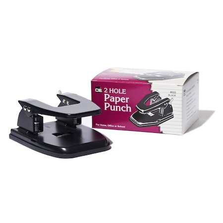 Charles Leonard 2-Hole Paper Punch, 2.75 Inch Centers, 30 Sheet Capacity, Black CHL022