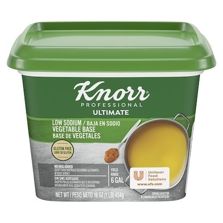 Knorr Professional Ultimate Low Sodium Vegetable Stock Base, 1 pound, 6PK 84150335