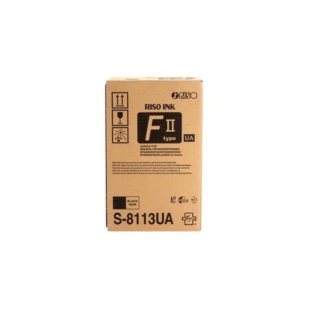 Riso Original Inkjet Ink Cartridge, Black, 2 / Carton, 20000 Pages, 2PK S8113U