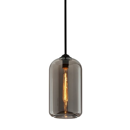 Troy Lighting District 1 Light Pendant 8 In. Soft Black F5581-SBK