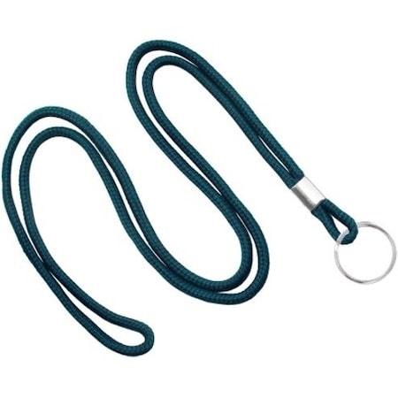 Brady LANYARD STANDARD, TEAL, ROUND WOVEN LANYARD W/NICKEL PLATED STEEL, SPLIT RING 2135-3116