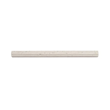 Apollo Tile Wooden Grey 1x12 Marble Polished Pencil Liner Tile Trim 0.67 sqft/case, 10PK APLMGR884PA