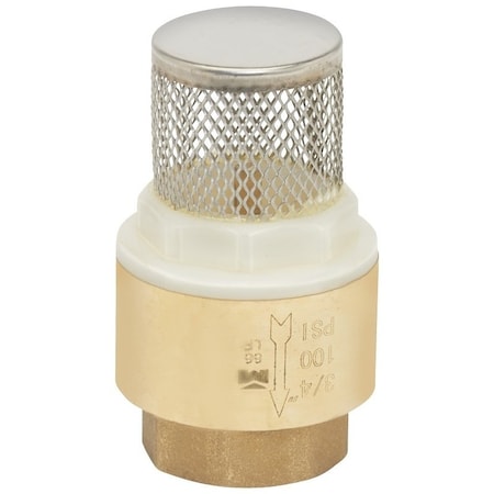 B & K ProLine Series Foot Valve, 3/4 in Connection, FPT, Brass Body 101-324NL