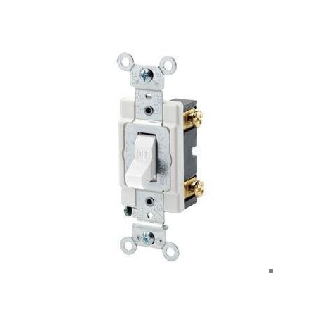 Leviton Toggle Switch 15A 120 277V Sp Toggle White CSB1-15W