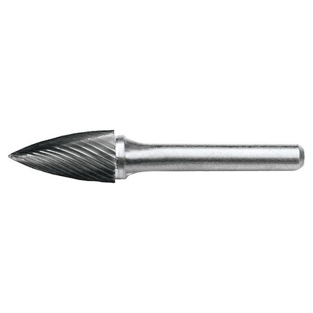 Cle-Line 5/8x1/4 Solid Carbide Shank Standard Cut Carbide SG-6 Cle-Line 1849 Pointed Tree Bur C10041