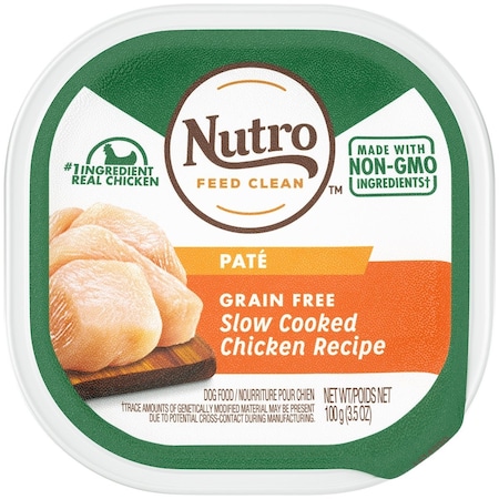 Nutro Grain Free Slow Cooked Chicken Adult Pate Dog Food 3.5 Oz. 791360